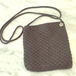 The SAK Grey Knitted Crochet purse